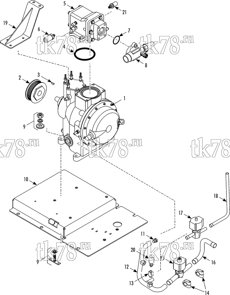 Каталог запчастей для Thermo King UT-800 COMPRESSOR GROUP