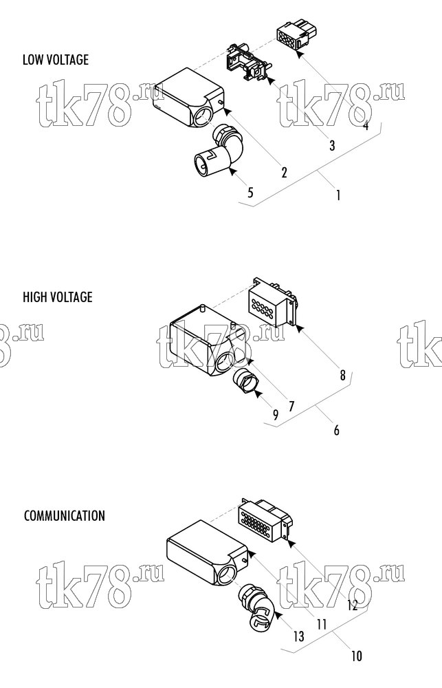 Каталог запчастей для Thermo King  MATING CONNECTORS