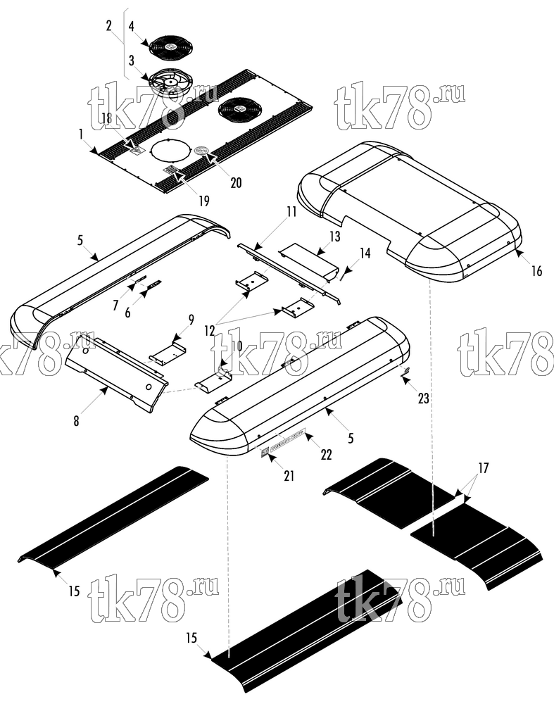 Каталог запчастей для Thermo King ATHENIA MKII DS500 N 1004 COVERS