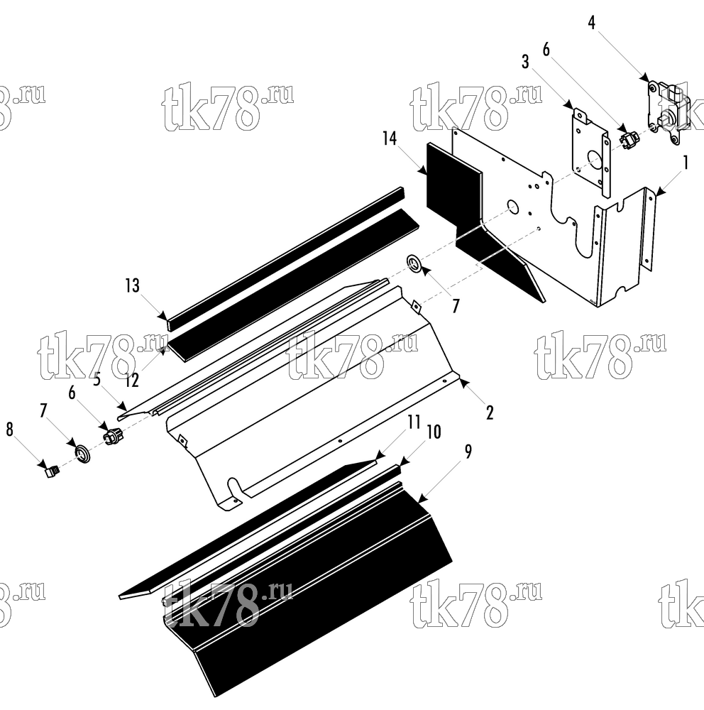 Каталог запчастей для Thermo King ATHENIA MKII DS500 N 1004 FRESH AIR COMPONENTS - DRIVER SECTION