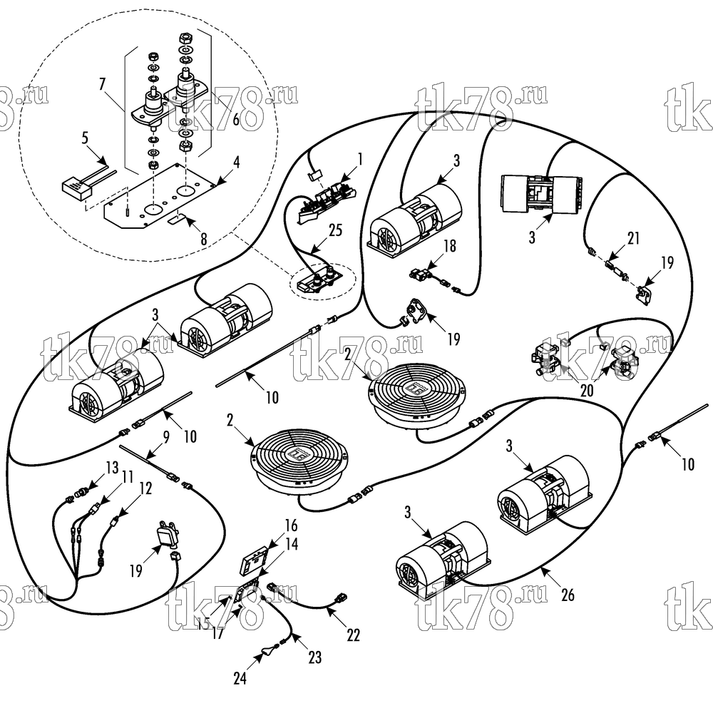 Каталог запчастей для Thermo King ATHENIA MKII DS500 N 1004 ELECTRICAL COMPONENTS