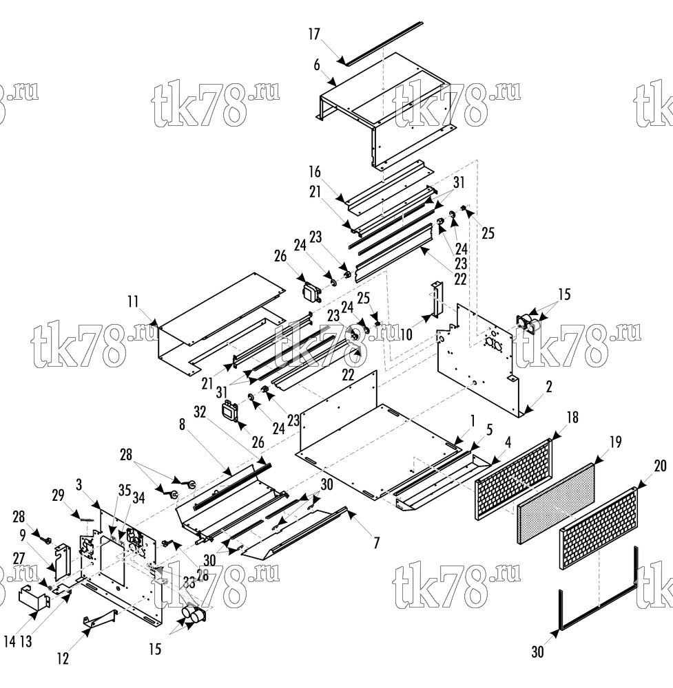 Каталог запчастей для Thermo King Front Box MILLEN 600455 FRAME