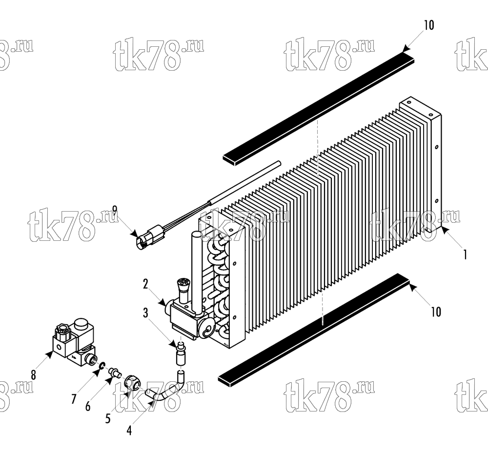 Каталог запчастей для Thermo King Front Box MILLEN 600455 EVAPORATOR