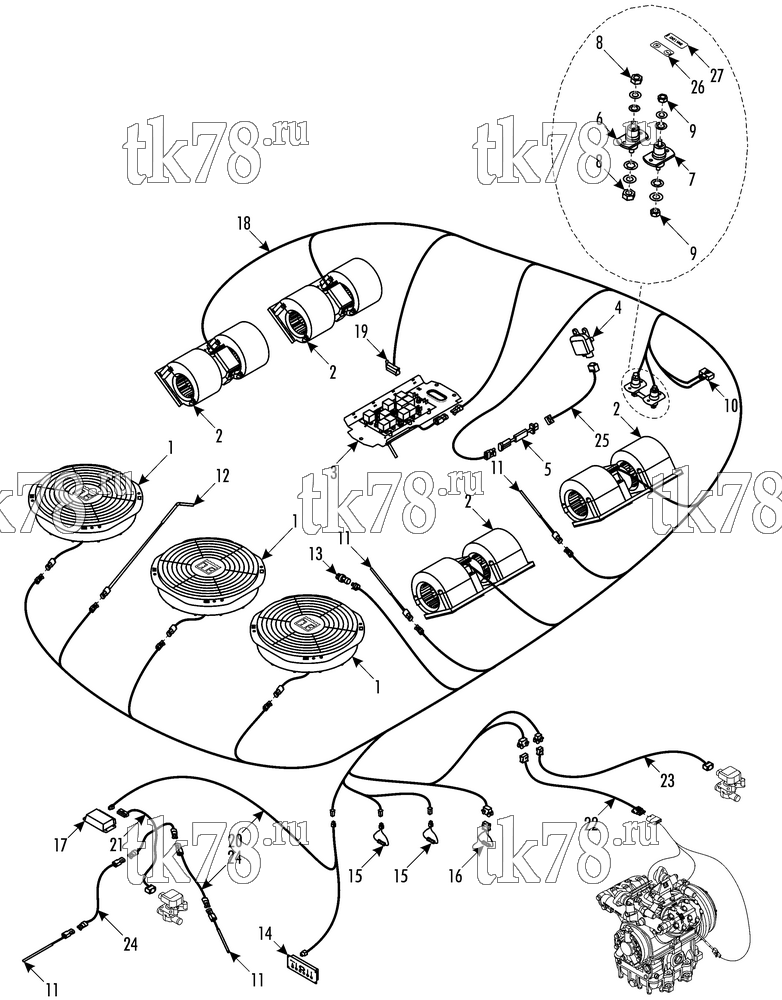 Каталог запчастей для Thermo King  ELECTRICAL COMPONENTS
