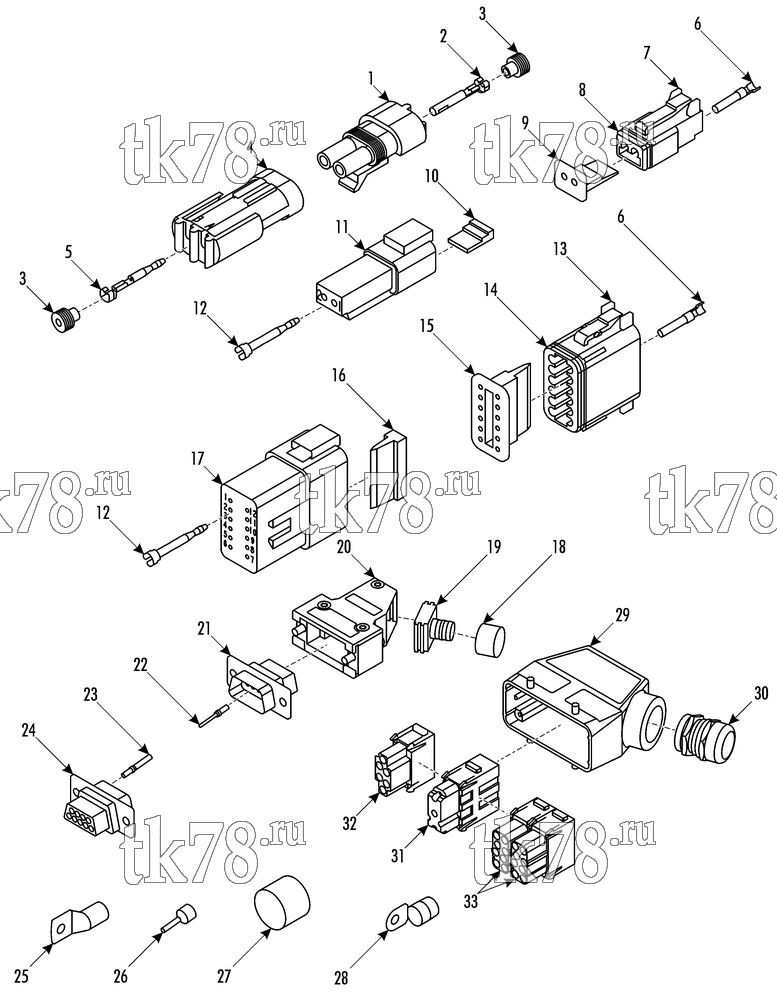Каталог запчастей для Thermo King LOCO AUZ CONNECTORS