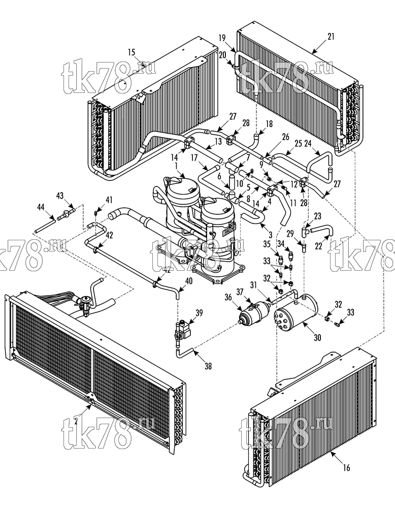 Каталог запчастей для Thermo King  REFRIGERANT CIRCUIT