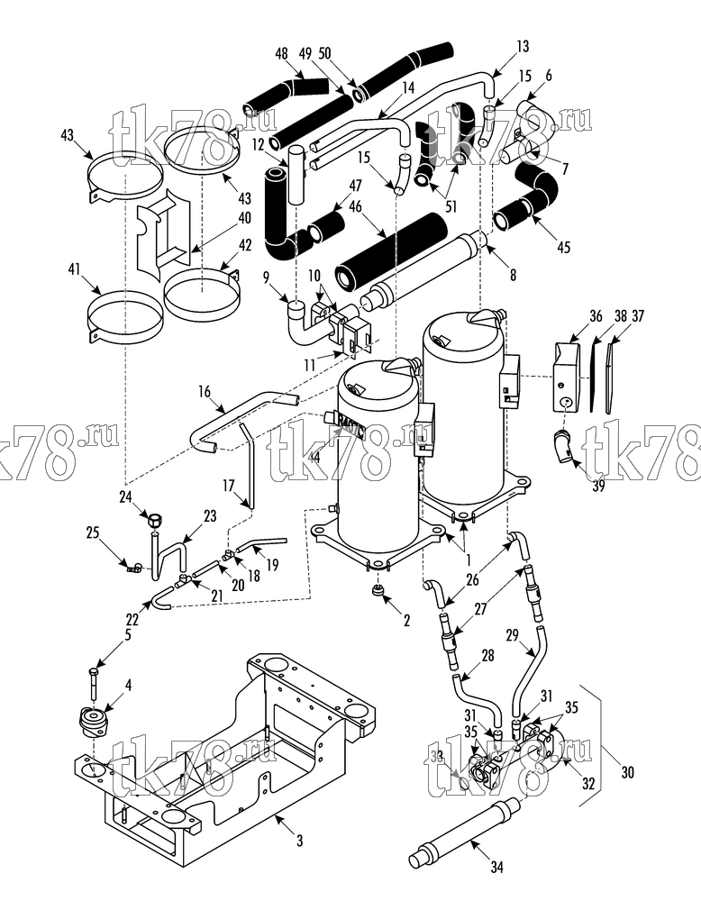 Каталог запчастей для Thermo King LRC 35 MKII AUBAGNE COMPRESSOR