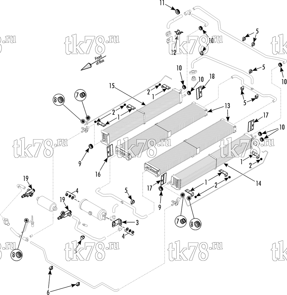 Каталог запчастей для Thermo King ATHENIA 960-M29 REFRIGERATION TUBES, CLAMPS & MOUNTING