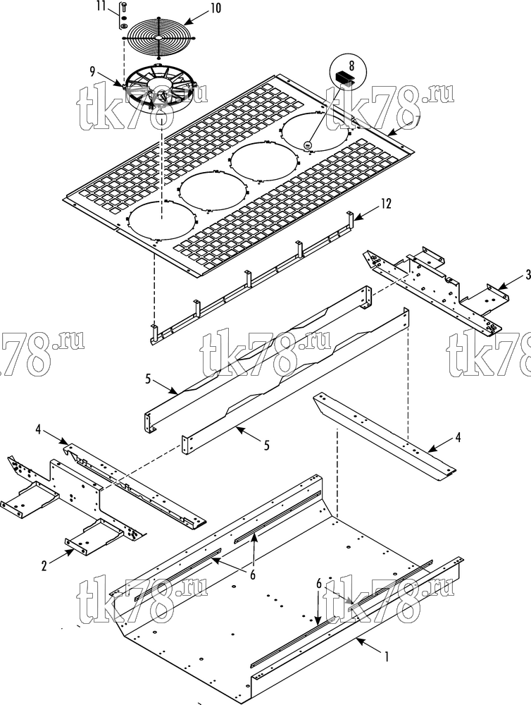 Каталог запчастей для Thermo King AT20-M1 CONDENSER FRAME AND FANS