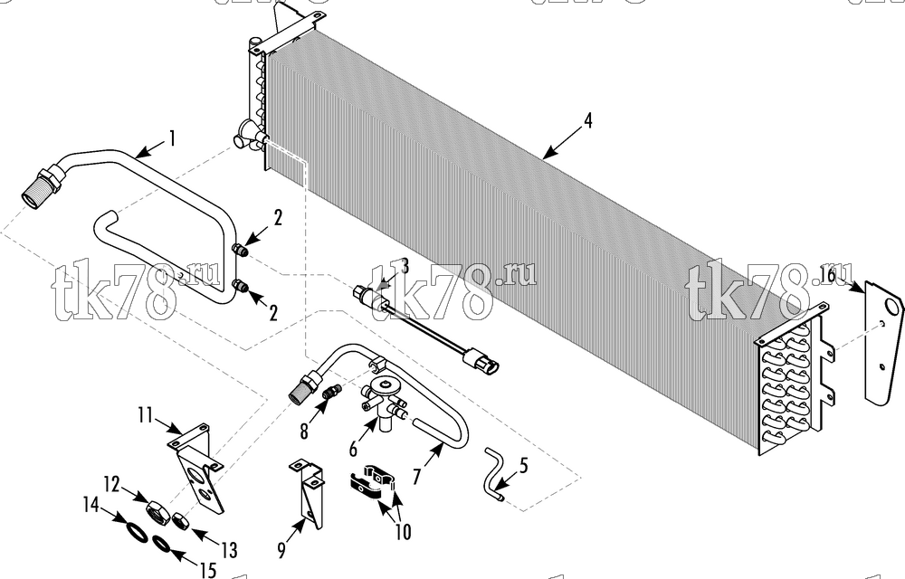Каталог запчастей для Thermo King SA-600 REFRIGERATION EVAPORATOR