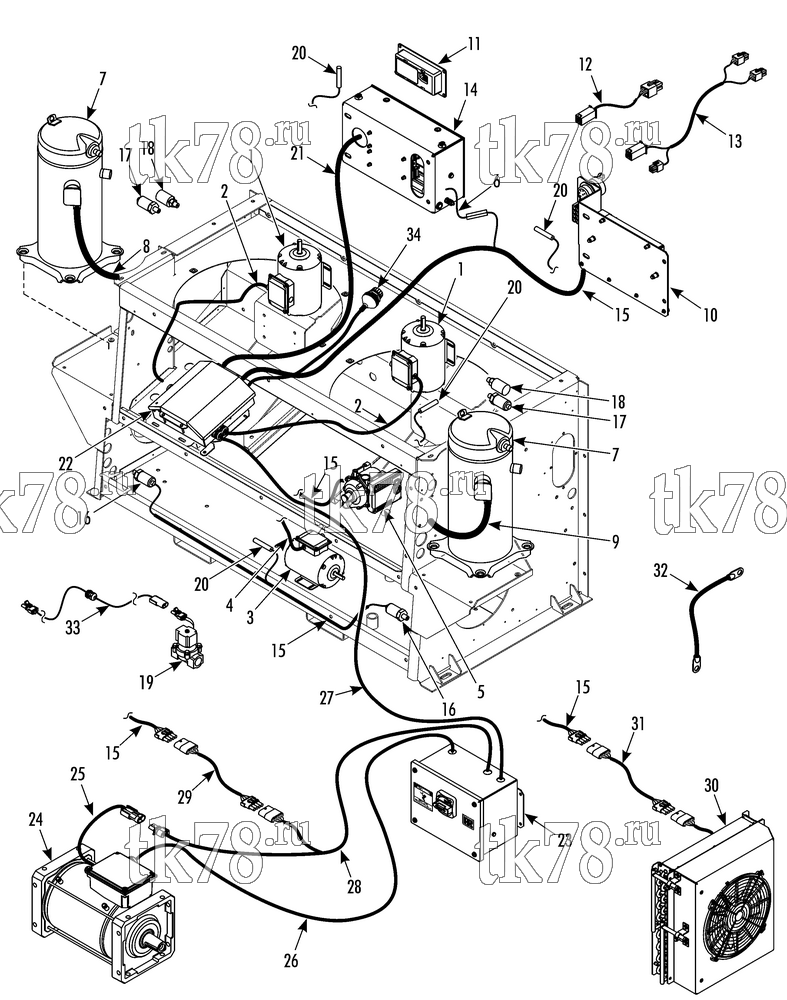 Каталог запчастей для Thermo King TEA14-M5 ELECTRICAL COMPONENTS