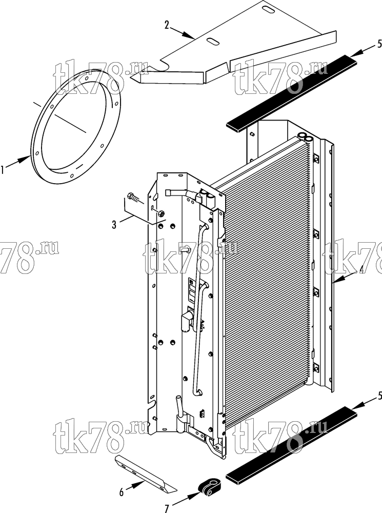 Каталог запчастей для Thermo King SPECTRUM DE 30 CONDENSER/RADIATOR MOUNTING (12/11 & after, w/ Micro Channel Coil)