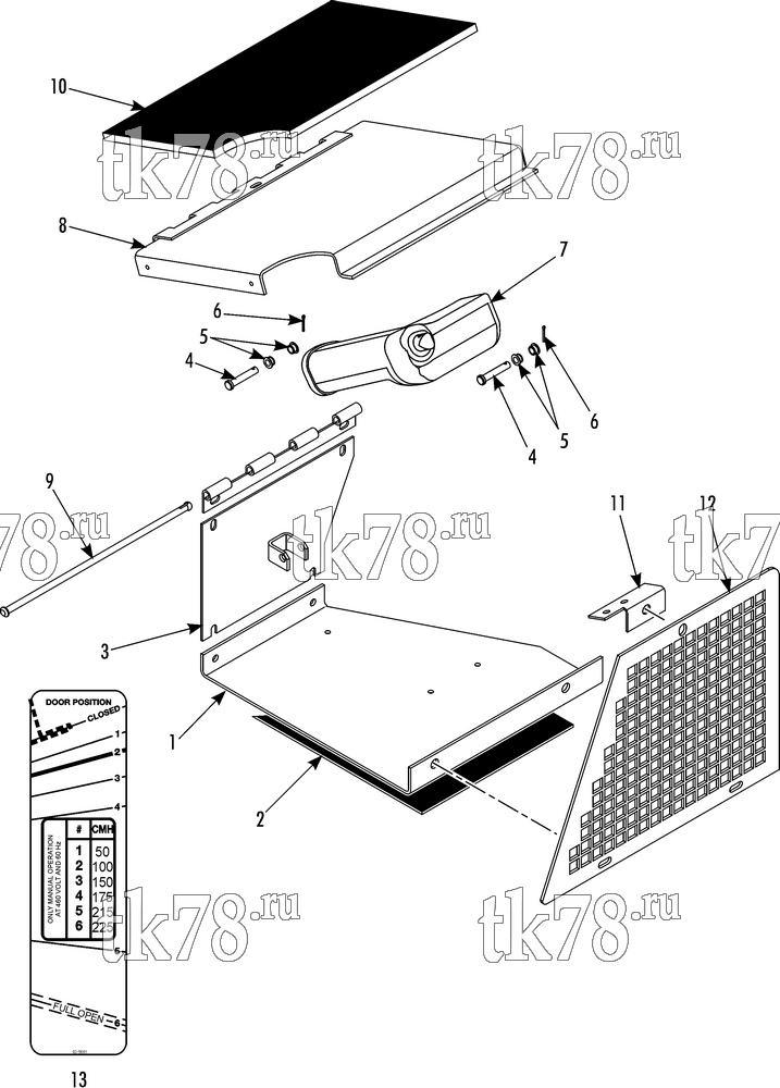 Каталог запчастей для Thermo King MAGNUM SL mP-4000 AIR VENT (AFAM + mP-4000)
