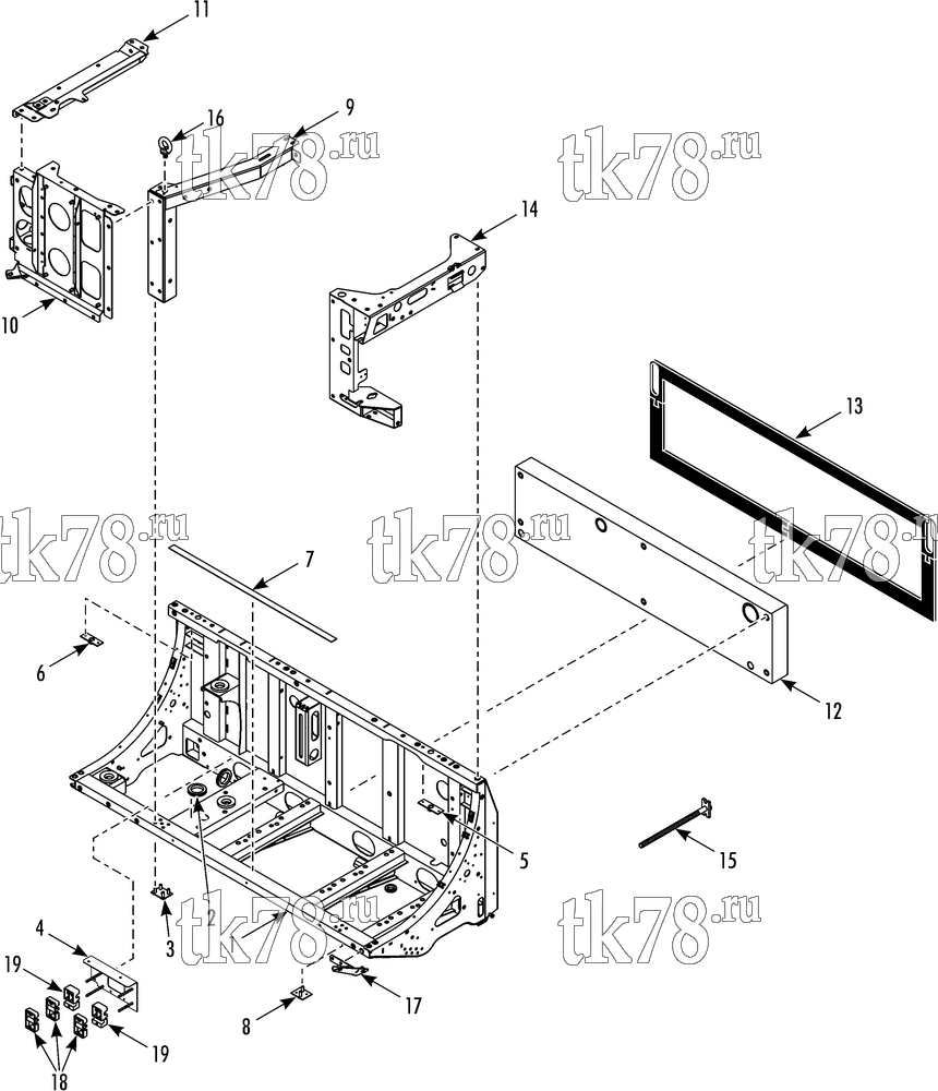 Каталог запчастей для Thermo King T-DAIRY EMEIA CONDENSER FRAME GROUP