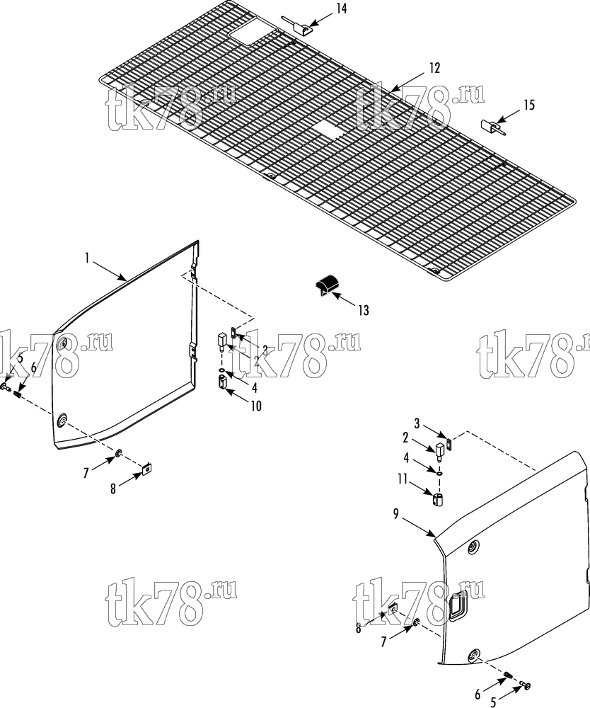 Каталог запчастей для Thermo King T-DAIRY EMEIA DOORS & COVERS