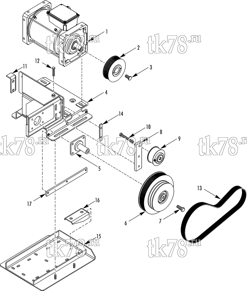 Каталог запчастей для Thermo King TEA14-M5 ALTERNATOR MOUNTING