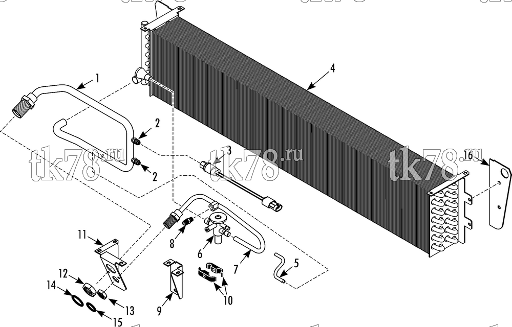 Каталог запчастей для Thermo King SA-800 REFRIGERATION EVAPORATOR