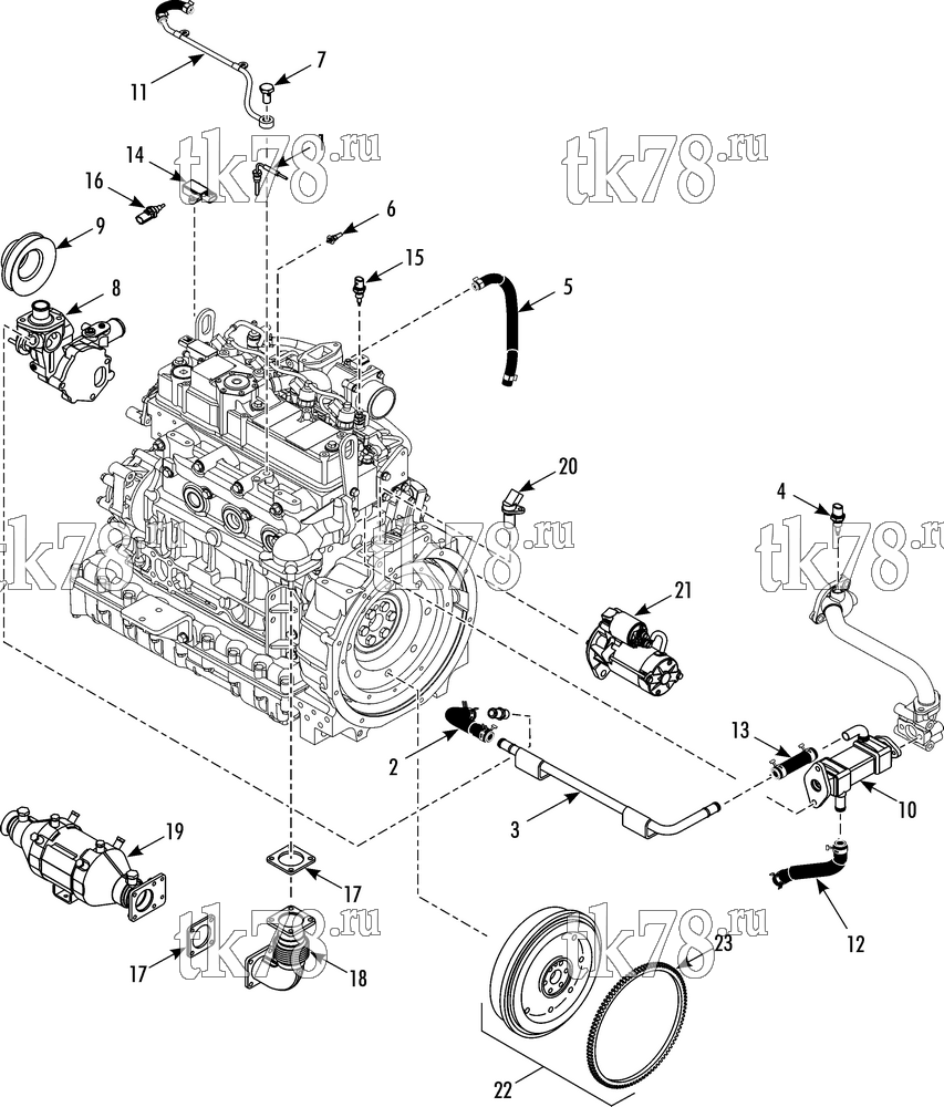 Каталог запчастей для Thermo King PRECEDENT S-600 ENGINE TK488CR