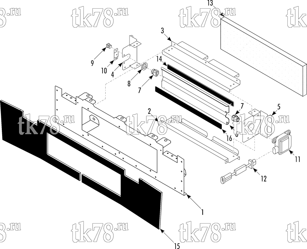 Каталог запчастей для Thermo King X500 AP FRESH AIR DAMPER (703110)