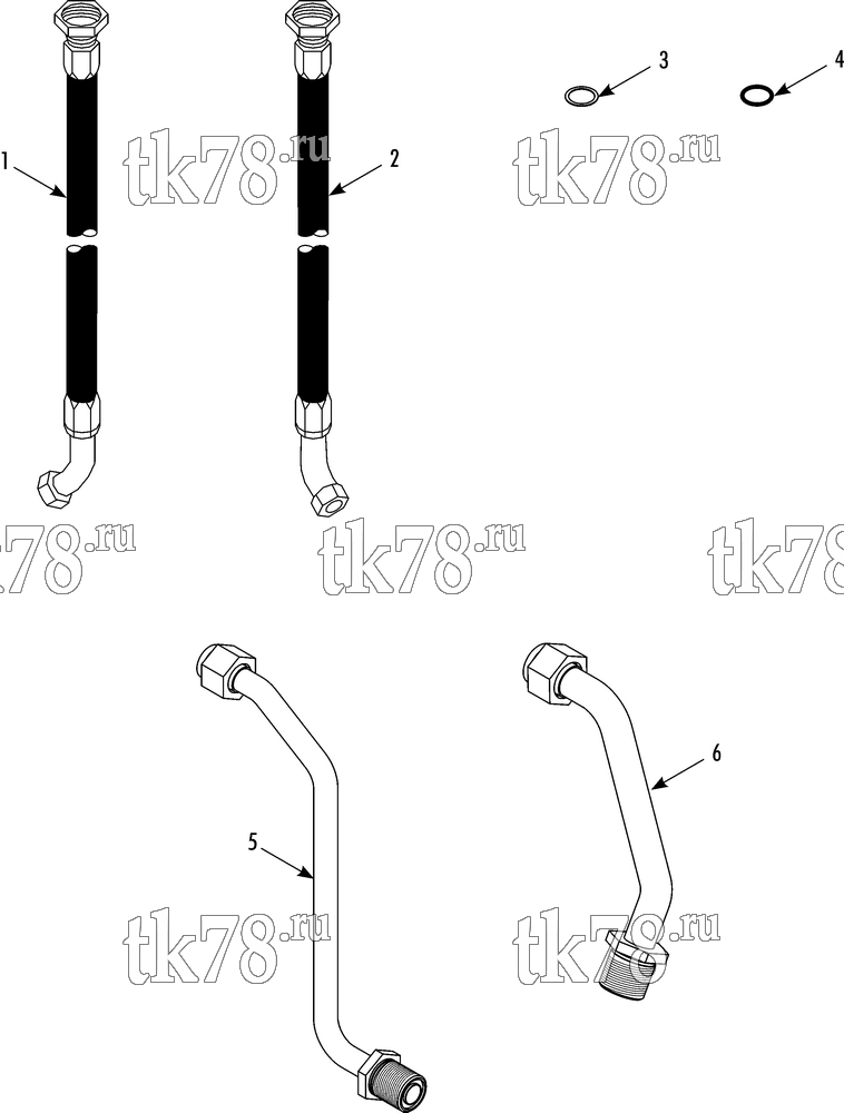 Каталог запчастей для Thermo King T13-M60 HOSE KIT (800765)