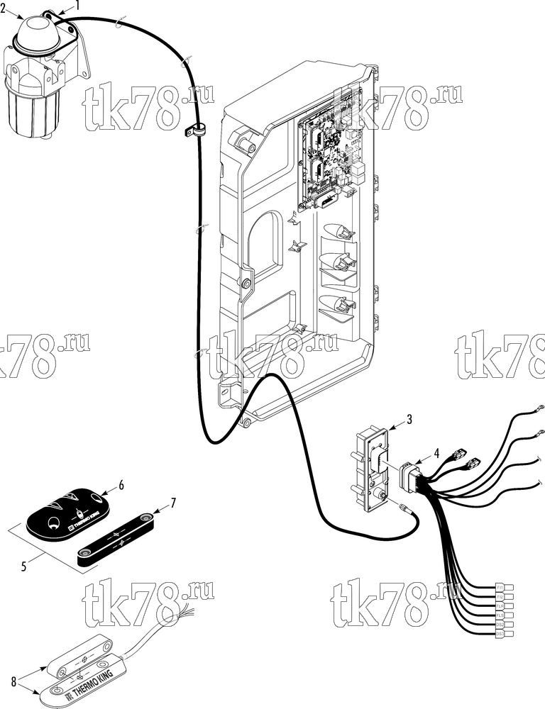 Каталог запчастей для Thermo King SPECTRUM DE 30 DOOR SWITCH TRAILER (CargoLink)