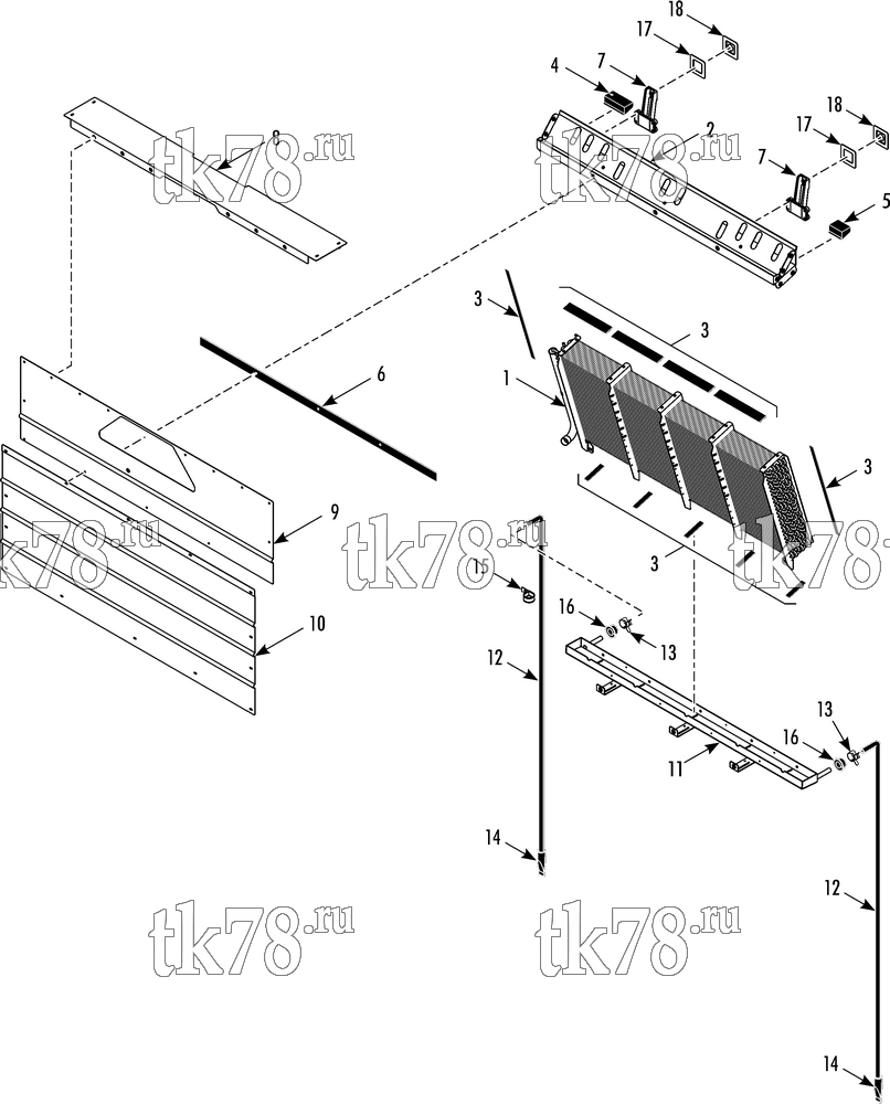 Каталог запчастей для Thermo King PRECEDENT S-600 EVAPORATOR AND PANELS