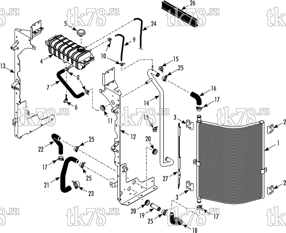 Каталог запчастей для Thermo King PRECEDENT S-600 COOLING SYSTEM