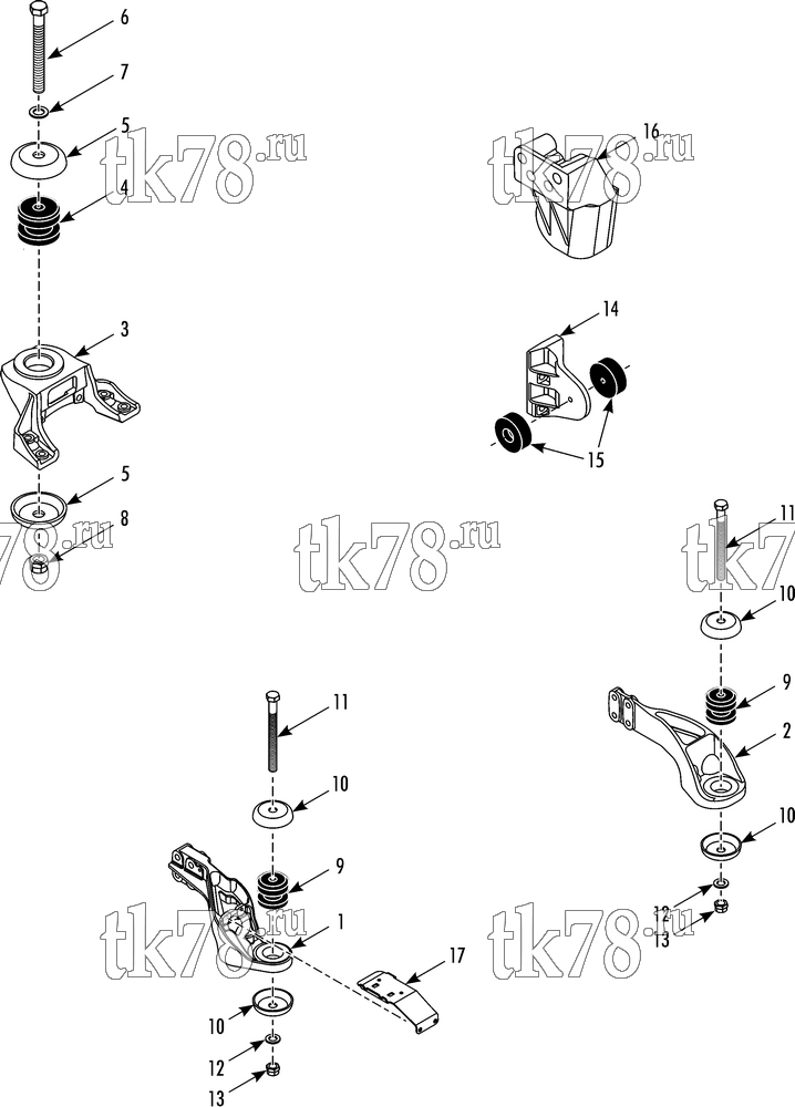Каталог запчастей для Thermo King PRECEDENT S-600 ENGINE MOUNT