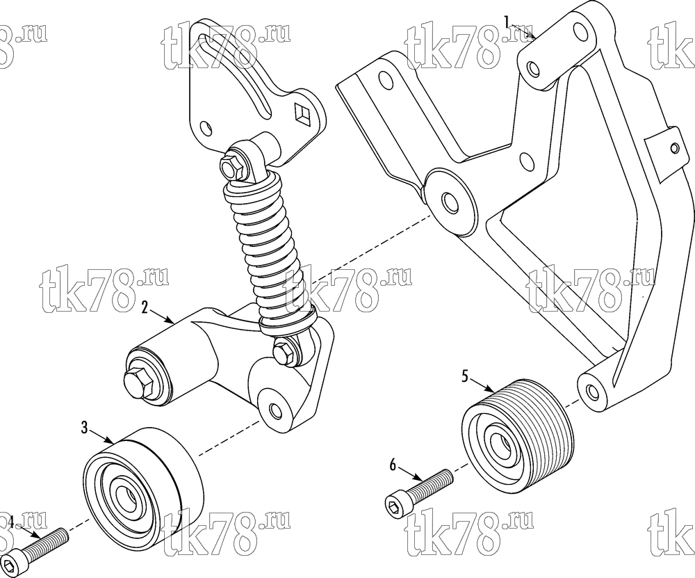Каталог запчастей для Thermo King SLXe 400 TENSIONER CLUTCH