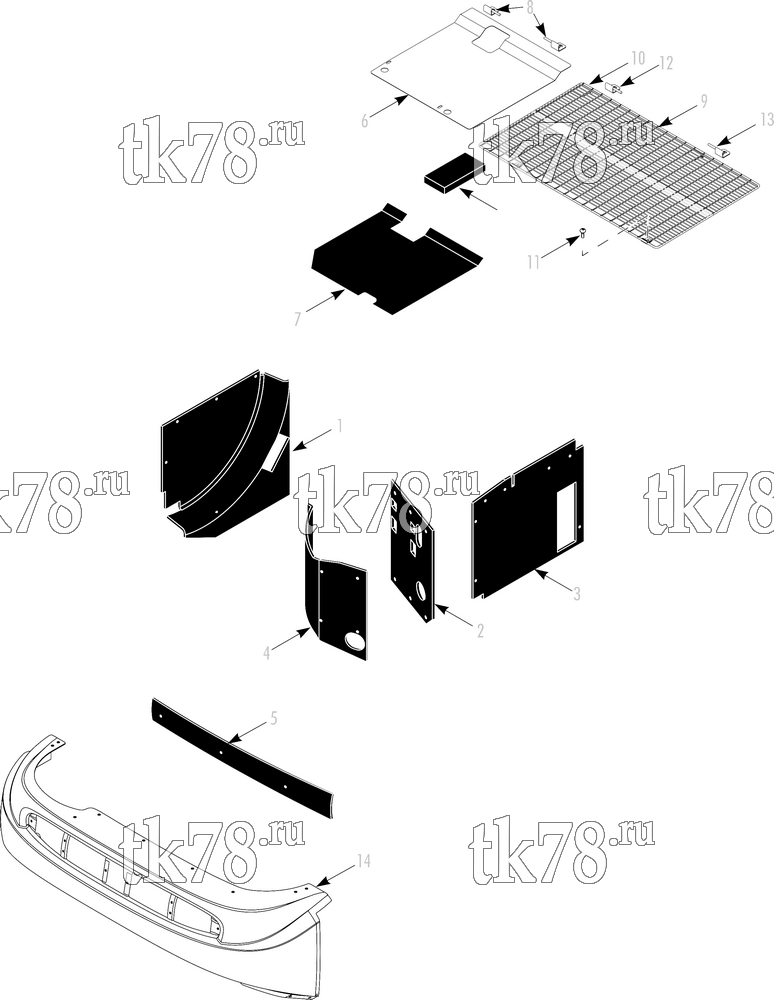 Каталог запчастей для Thermo King T-DAIRY EMEIA NOISE ABATEMENT GROUP