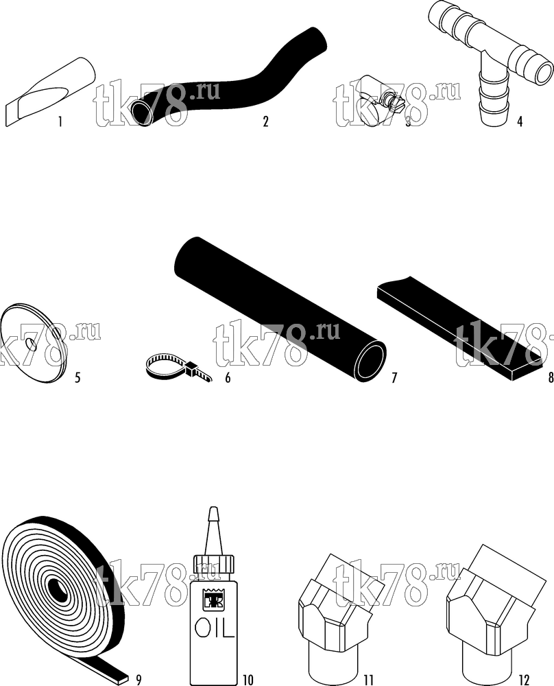 Каталог запчастей для Thermo King X1000 AP INSTALLATION COMPONENTS