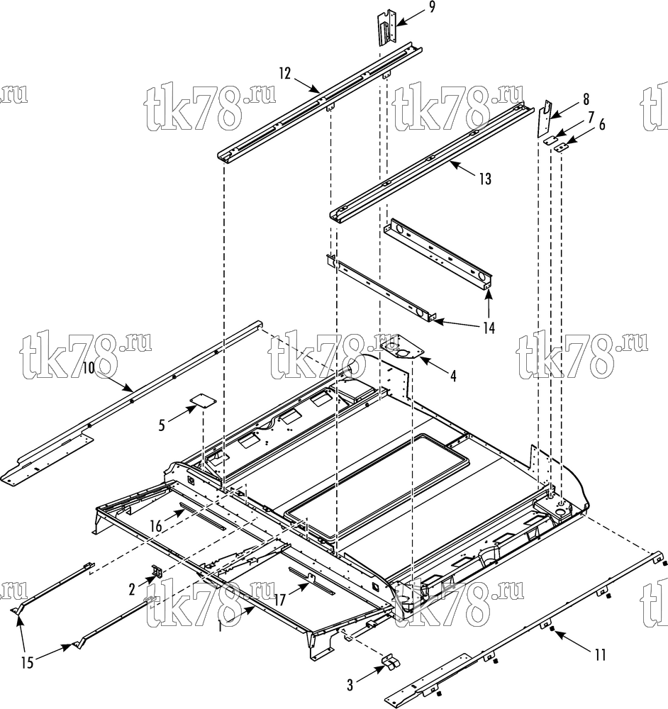 Каталог запчастей для Thermo King X700 AP FRAME