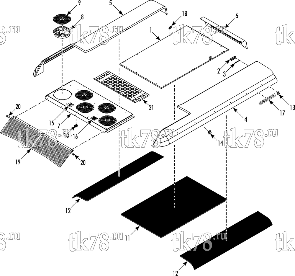 Каталог запчастей для Thermo King  COVERS
