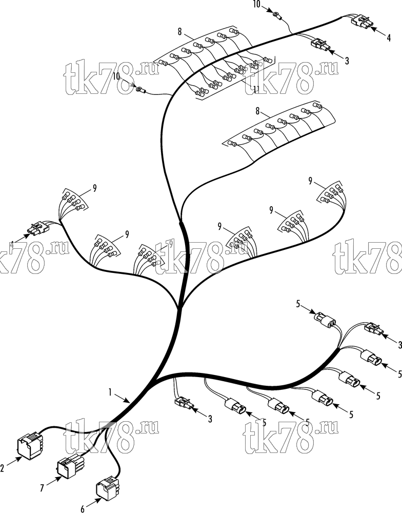 Каталог запчастей для Thermo King  HARNESS MAIN (703097 & 703197)