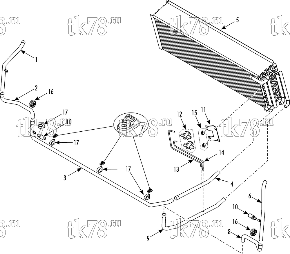 Каталог запчастей для Thermo King TEA15-M1 REFRIGERATION EVAPORATOR