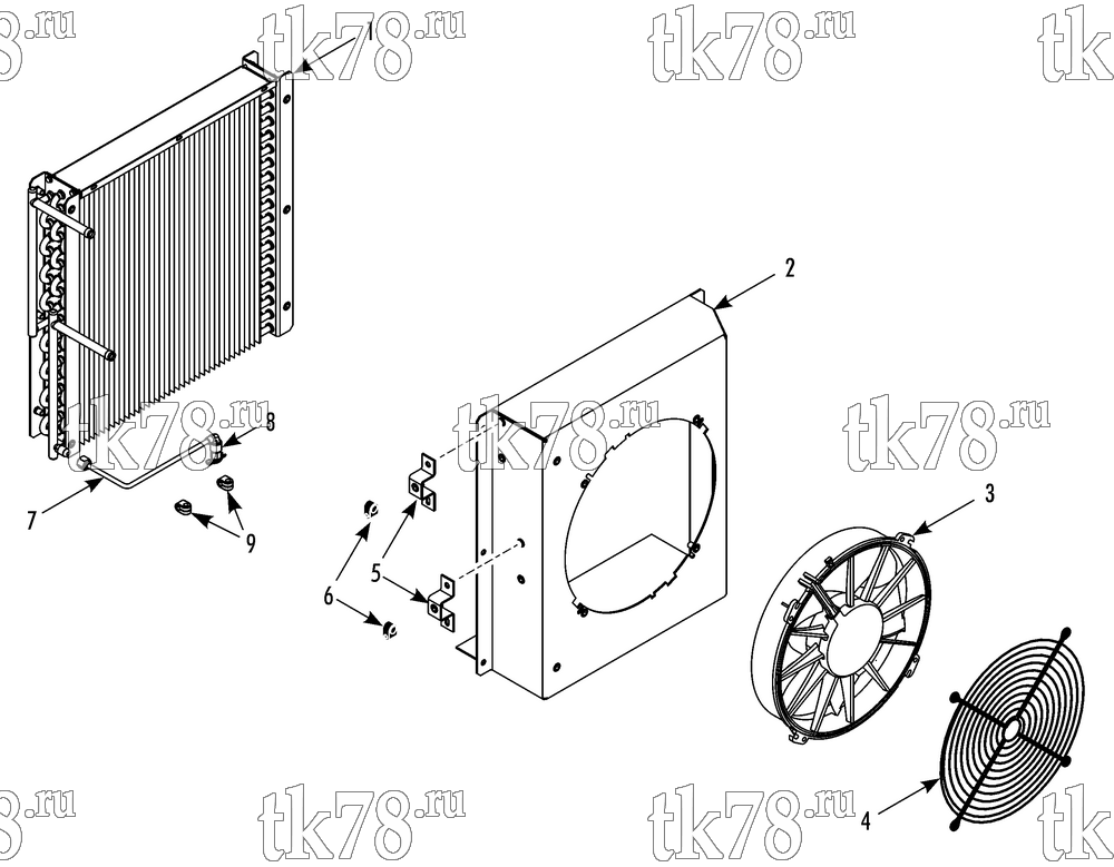 Каталог запчастей для Thermo King TEA15-M1 RADIATOR