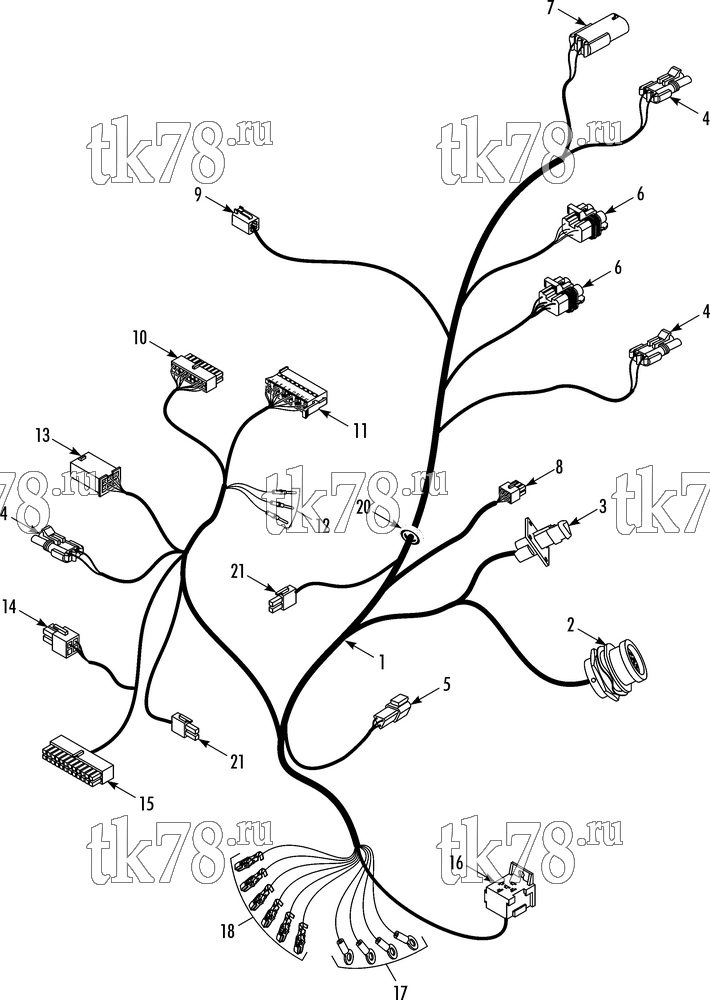 Каталог запчастей для Thermo King RLFE1-M1 HARNESS MAIN - IntelligAIRE III