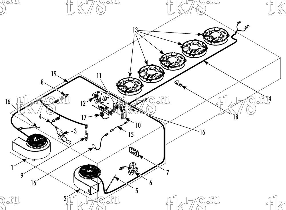 Каталог запчастей для Thermo King AT16-M2 ELECTRICAL COMPONENTS (RLF)