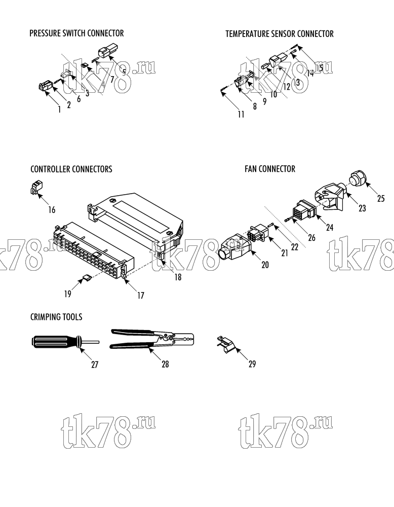 Каталог запчастей для Thermo King  CONNECTORS