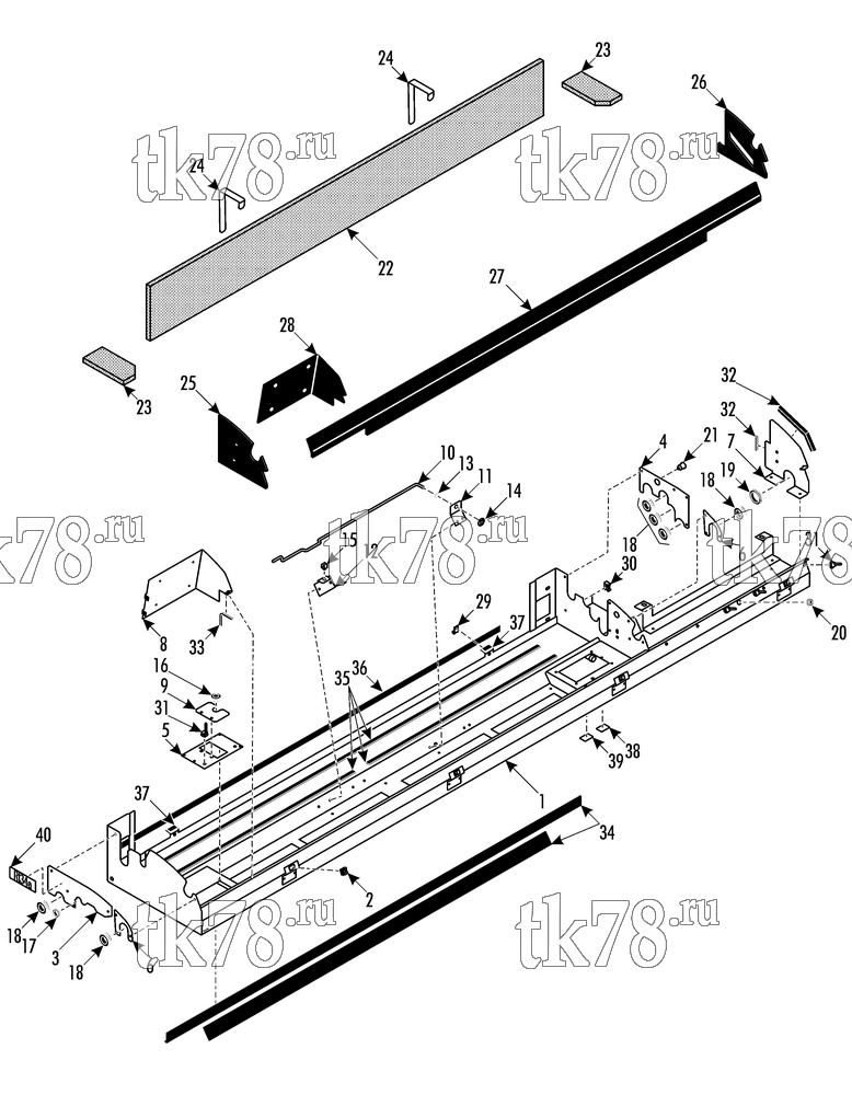 Каталог запчастей для Thermo King ATHENIA D700 W ARRIVA EVAPORATOR BASE 1
