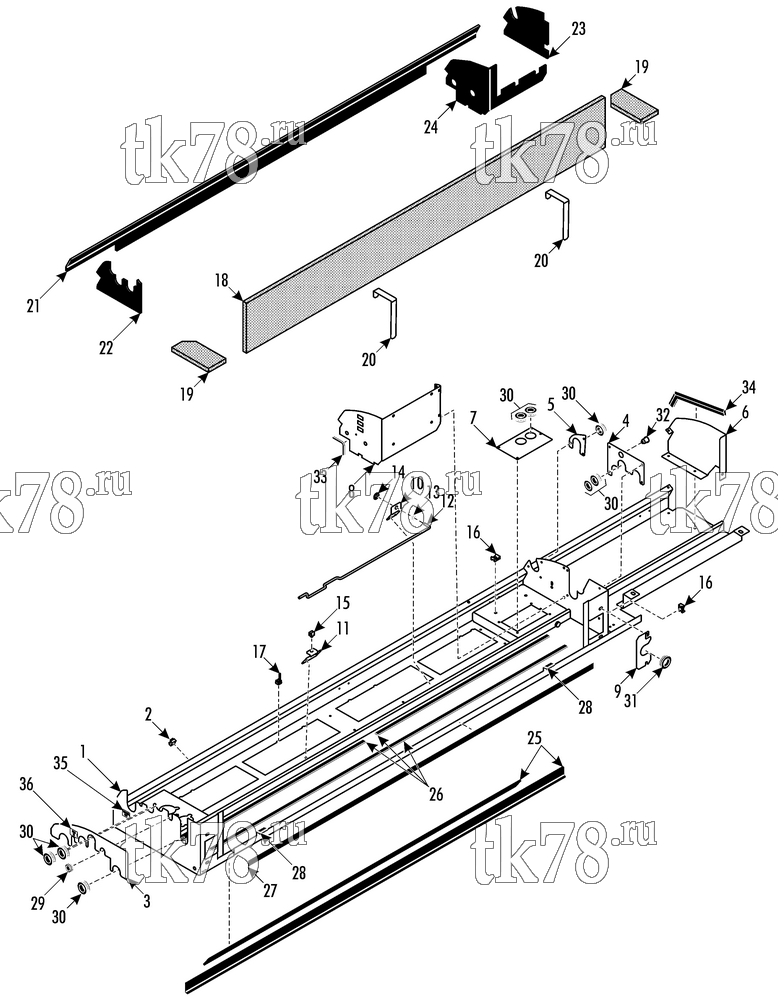 Каталог запчастей для Thermo King ATHENIA D700 W ARRIVA EVAPORATOR BASE 2