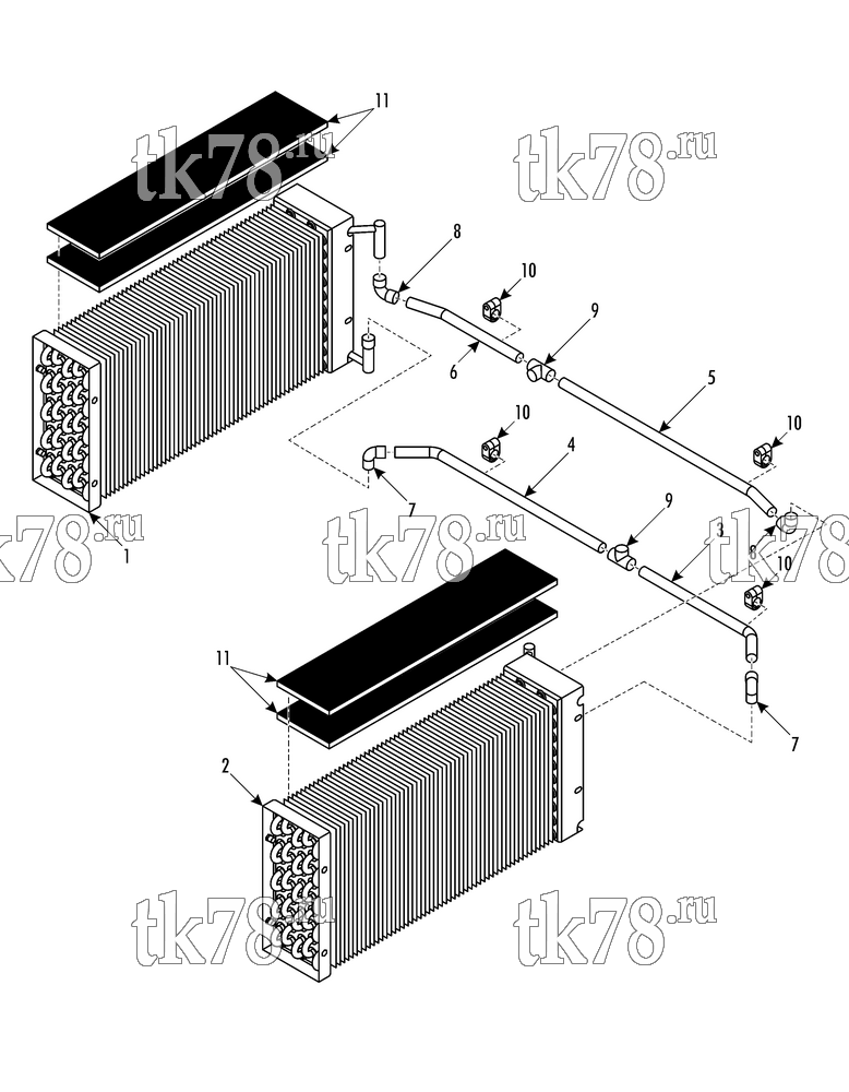 Каталог запчастей для Thermo King LOCO KZT CONDENSER
