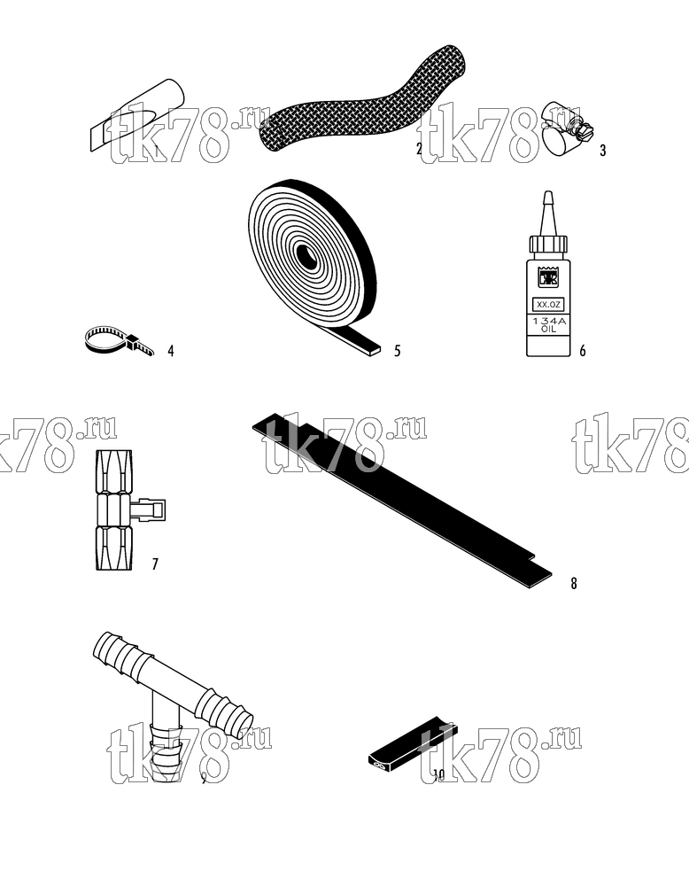 Каталог запчастей для Thermo King ATHENIA S805 N SPLIT KARSAN INSTALLATION COMPONENTS