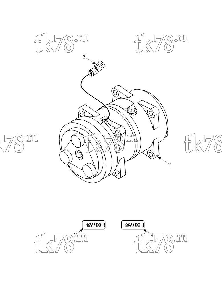 Каталог запчастей для Thermo King SR-50C 1000 & 1004 COMPRESSOR GROUP TM16 XD