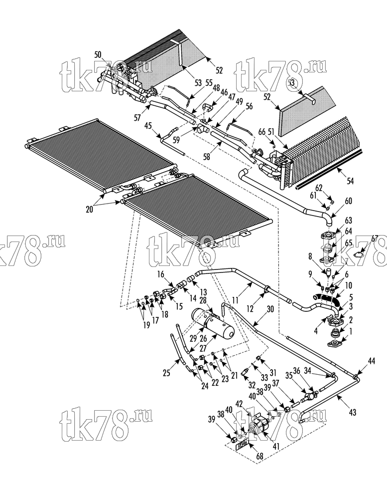 Каталог запчастей для Thermo King XRT700 1004 24Vdc BRUSHLESS REFRIGERATION COMPONENTS