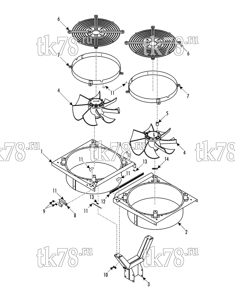 Каталог запчастей для Thermo King  FAN