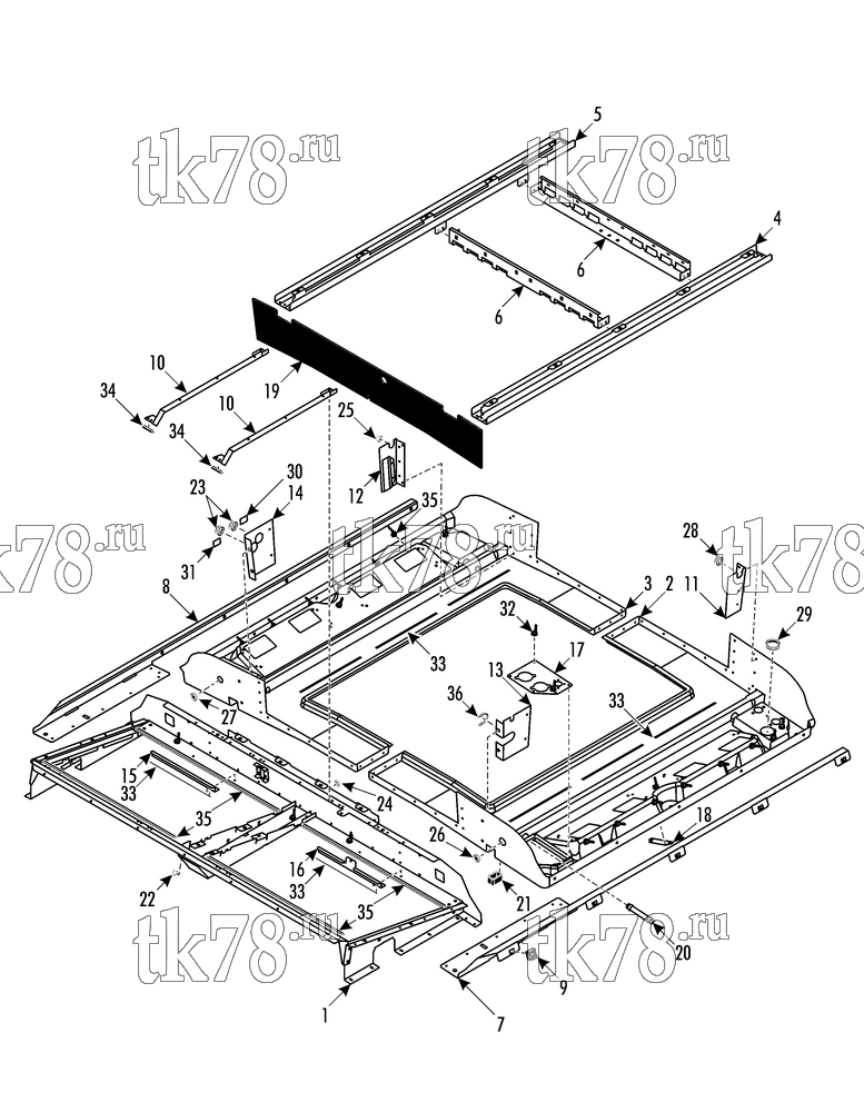 Каталог запчастей для Thermo King XRT700 1004 24Vdc BRUSHLESS FRAME AND COMPONENTS