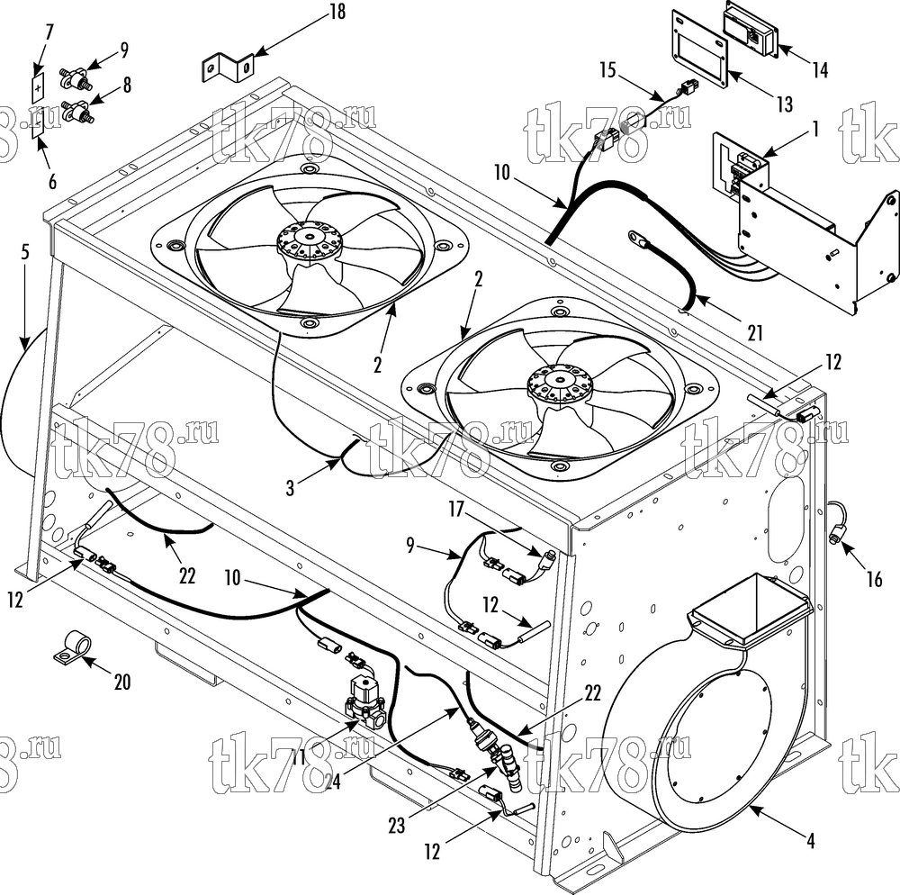 Каталог запчастей для Thermo King T14-M116 ELECTRICAL COMPONENTS