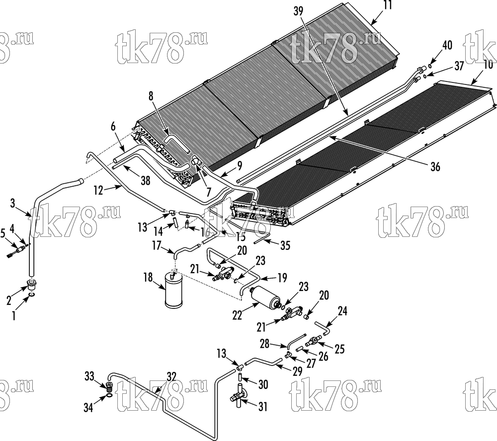 Каталог запчастей для Thermo King AT19-M3 REFRIGERATION - CONDENSER