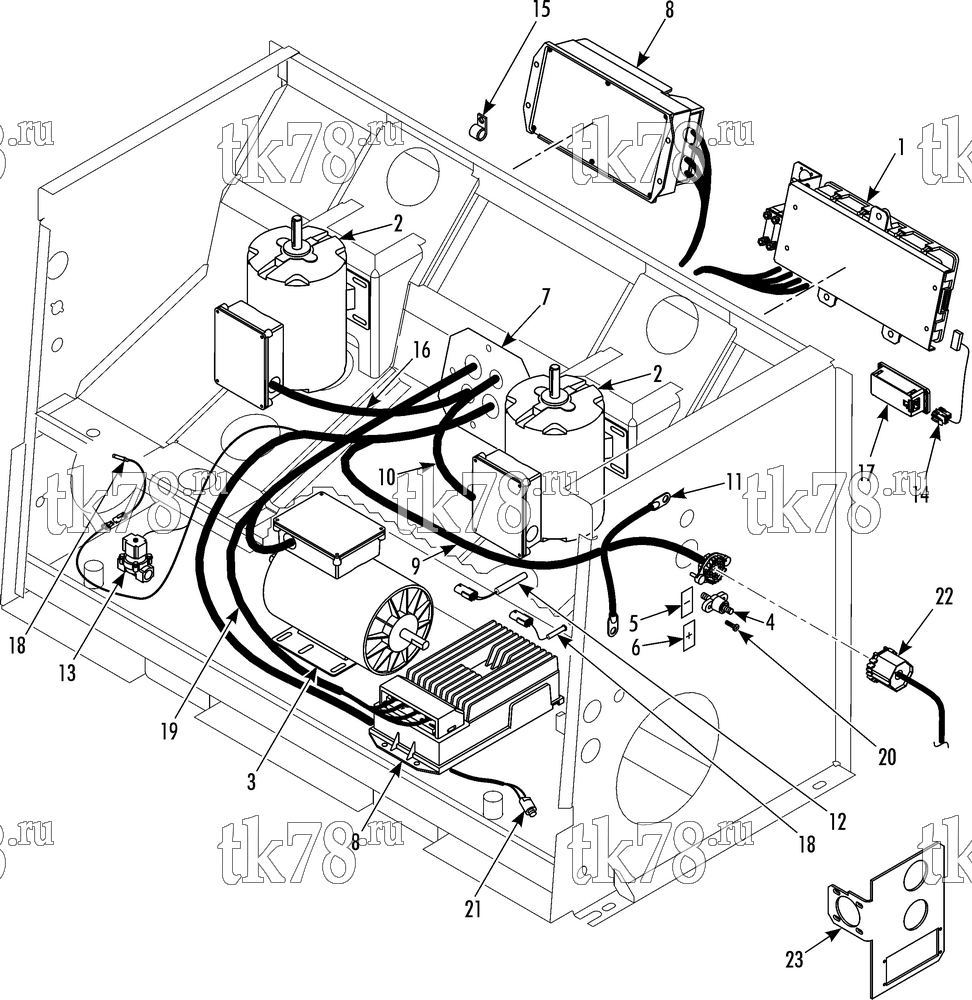 Каталог запчастей для Thermo King T11-M173 ELECTRICAL COMPONENTS